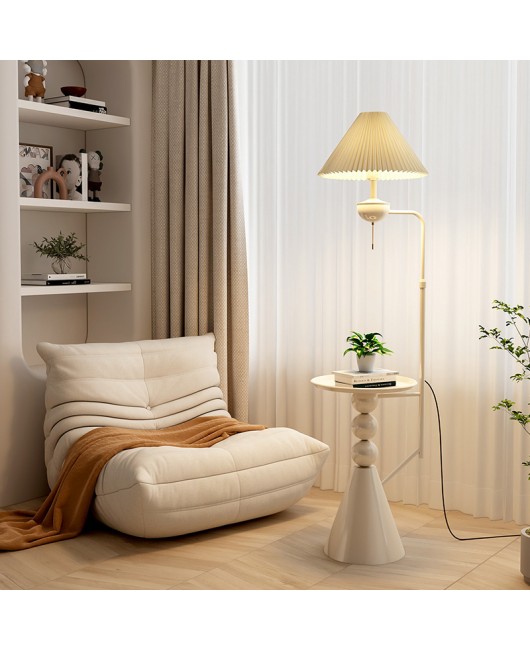 Cream style floor lamp, living room sofa, shelf decoration, atmosphere lamp, bedroom high-end feeling, bedside lamp