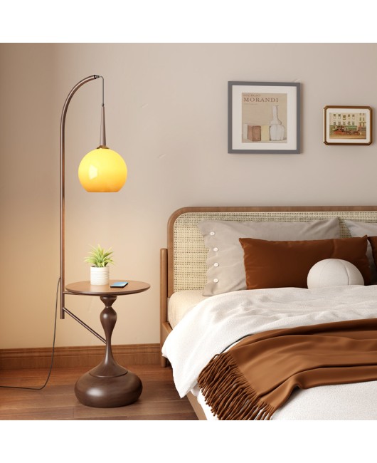 Mid ancient style grapefruit fishing floor lamp living room sofa with coffee table integrated storage, American retro bedroom bedside lamp