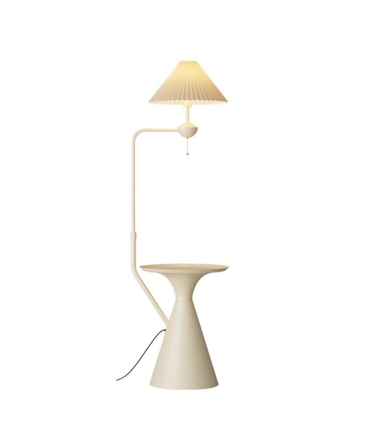 French cream style floor lamp, living room, bedroom, sofa next to a few high-end design elements, internet famous bedside table lamp