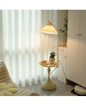 Cream style storage rack, floor lamp, living room sofa, coffee table lamp, internet famous creative pleated bedroom headboard, upright desk lamp