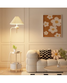 Cream style edge table lamp, floor lamp, living room sofa, storage and decoration lamp, bedroom bedside table lamp, integrated desk lamp, wireless charging