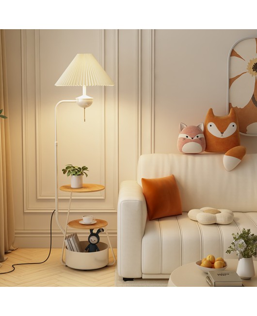 Cream style edge table lamp, floor lamp, living room sofa, storage and decoration lamp, bedroom bedside table lamp, integrated desk lamp, wireless charging