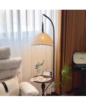 Floor lamp, living room sofa, coffee table, atmosphere lamp, high-end feeling, bedroom bedside table, storage integrated vertical floor lamp