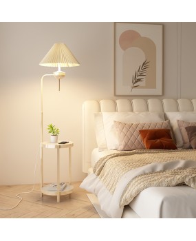 Cream style edge table lamp, floor lamp, living room sofa, storage and decoration lamp, bedroom bedside table lamp, integrated desk lamp, wireless charging
