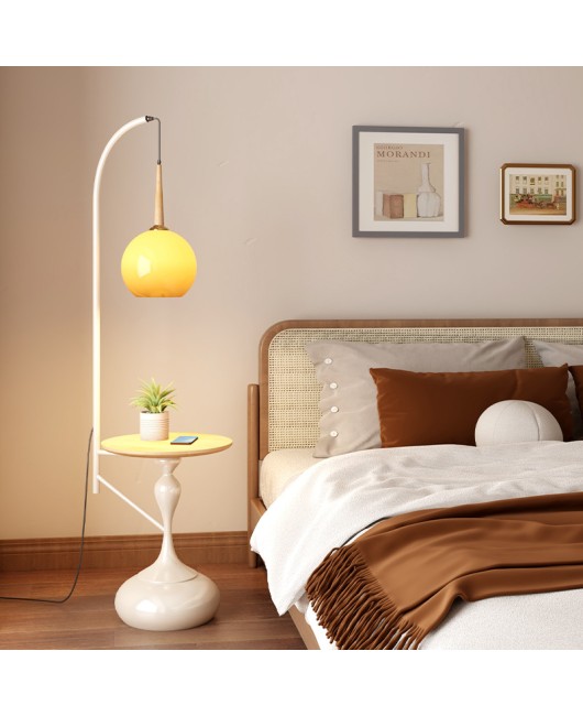 Mid ancient style grapefruit fishing floor lamp living room sofa with coffee table integrated storage, American retro bedroom bedside lamp