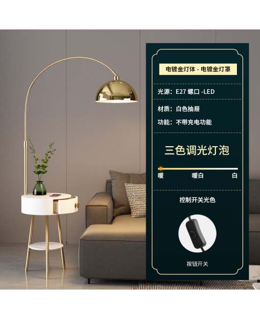 Fishing lamp, floor lamp, living room light luxury sofa, bedroom bedside table, shelf, coffee table, integrated upright desk lamp