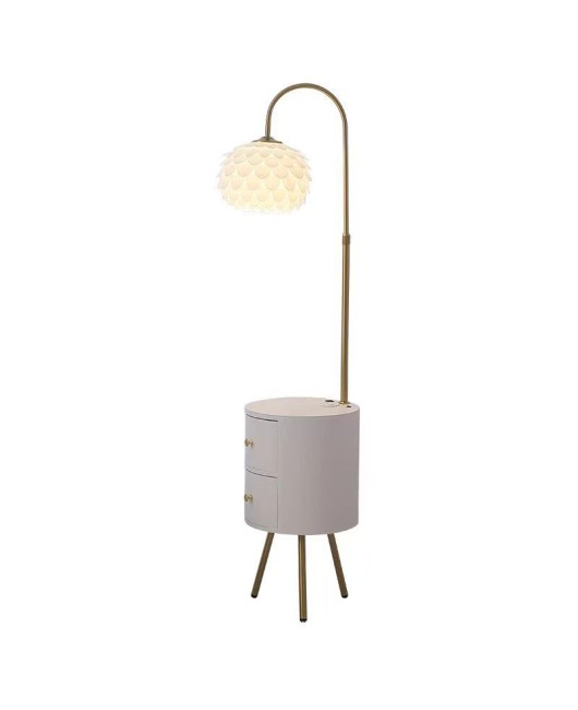 Flower floor lamp, living room, bedroom, French cream style, high-end, light luxury, sofa, storage, bedside table, integrated desk lamp