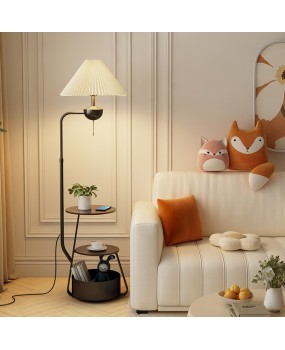 Cream style edge table lamp, floor lamp, living room sofa, storage and decoration lamp, bedroom bedside table lamp, integrated desk lamp, wireless charging