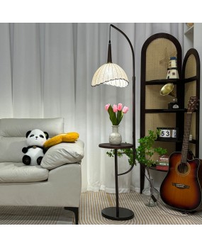 Middle ancient style floor lamp, living room sofa, wabi sabi style, high-end feeling, study, bedroom, integrated atmosphere, bedside lamp