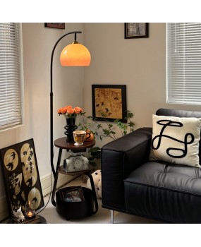 Mid ancient style grapefruit floor lamp, living room sofa, atmosphere, coffee table, American retro bedroom bedside table, integrated lamp
