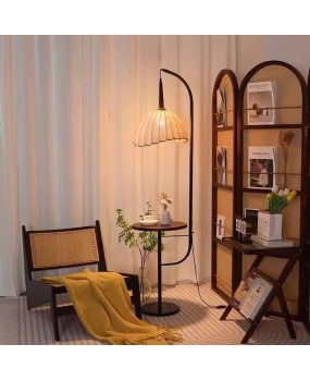 French vintage floor lamp, living room, bedroom, sofa, coffee table, retro wabi sabi style, creative upright desk lamp