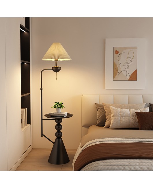 Cream style floor lamp, living room sofa, shelf decoration, atmosphere lamp, bedroom high-end feeling, bedside lamp
