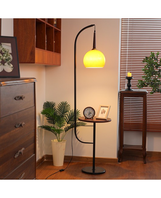 French vintage floor lamp, living room, bedroom, sofa, coffee table, retro wabi sabi style, creative upright desk lamp