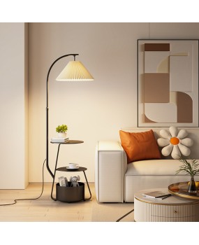 Bedside integrated floor lamp Nordic living room sofa side bedroom bedside lamp Simple and high-end vertical desk lamp