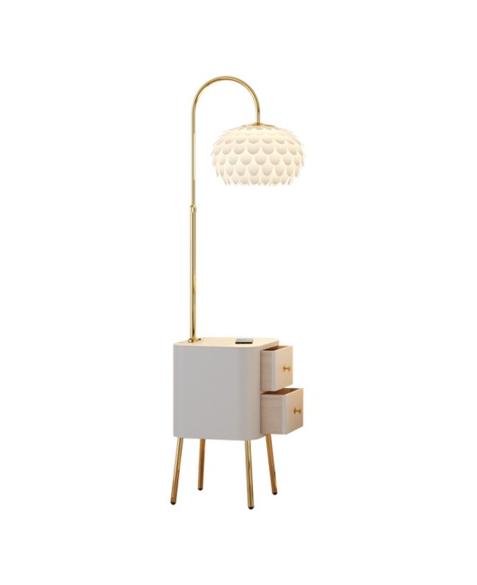 2024 new bedside table integrated floor lamp, simple and modern bedroom design, creamy style living room sofa desk lamp
