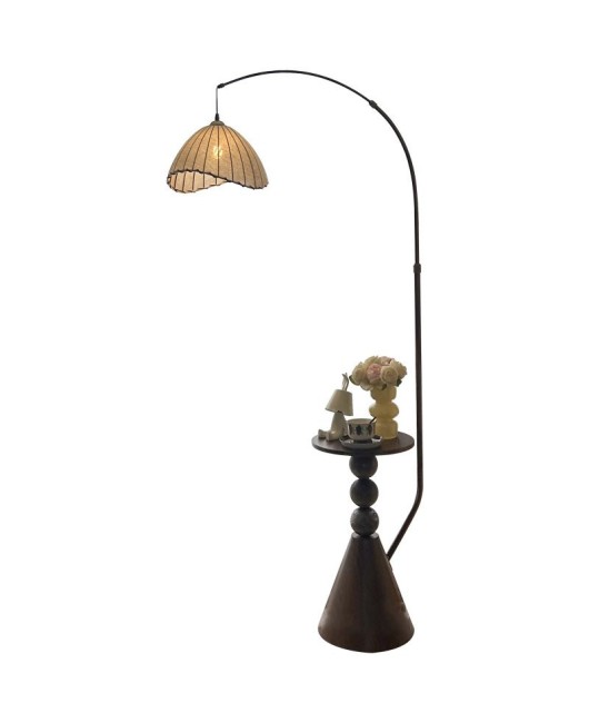 French medieval style floor lamp, American retro living room sofa shelf, bedroom bedside table, integrated desk lamp