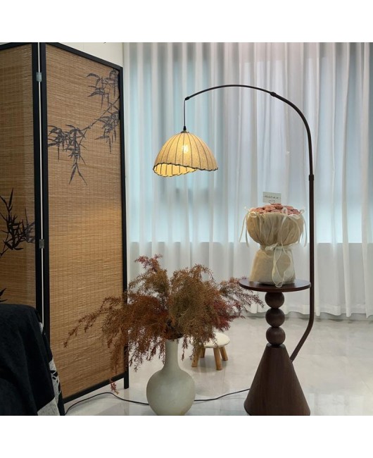 French medieval style floor lamp, American retro living room sofa shelf, bedroom bedside table, integrated desk lamp