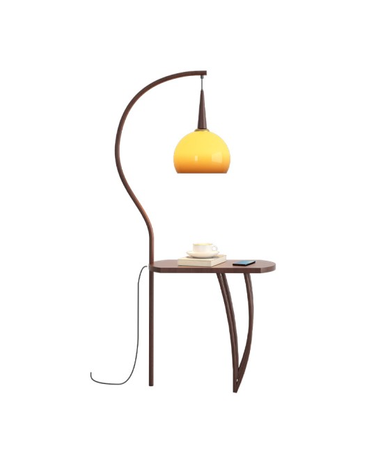 Cream style floor lamp, living room sofa, several shelves, coffee table, floor lamp, bedroom bedside table, integrated desk lamp