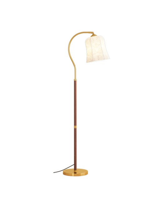 Mid ancient style floor lamp, living room, bedroom, study, sofa, wooden floor lamp, American retro French decorative lighting fixture