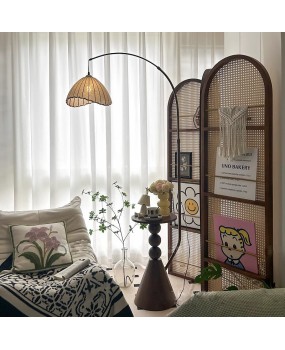 French medieval style floor lamp, American retro living room sofa shelf, bedroom bedside table, integrated desk lamp