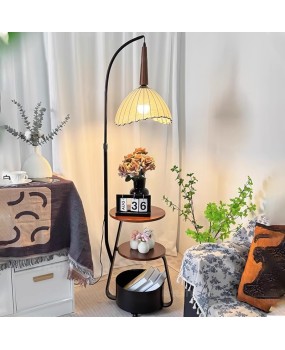 Floor lamp, American retro style, living room sofa, atmosphere, coffee table lamp, bedroom bedside table, integrated atmosphere, floor lamp