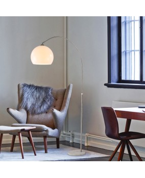 Nordic Creative LED Floor Lamp Living Room Bedroom Stainless Steel Floor Lamp Simple and Personalized Fishing Floor Lamp