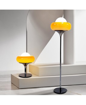 Danish bedroom bedside egg tart table lamp Bauhaus designer retro antique style decoration creative light luxury floor lamp