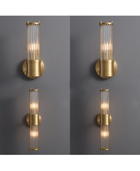 Full copper light luxury postmodern wall lamp, living room sofa, background wall lamp, bedroom headboard, model room, bathroom mirror, front lamp