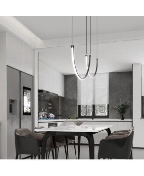 All copper living room pendant light, luxurious, atmospheric, creative, modern, minimalist, Italian, minimalist, Nordic full spectrum lighting fixtures
