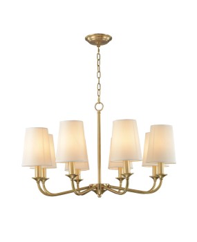 American style countryside living room copper pendant light European style minimalist bedroom study dining room children's lighting countryside fabric pendant light