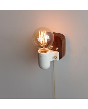 2023 New Black Walnut Retro Wall Light Japanese Balcony Designer's Simple Shop Window Decoration Light
