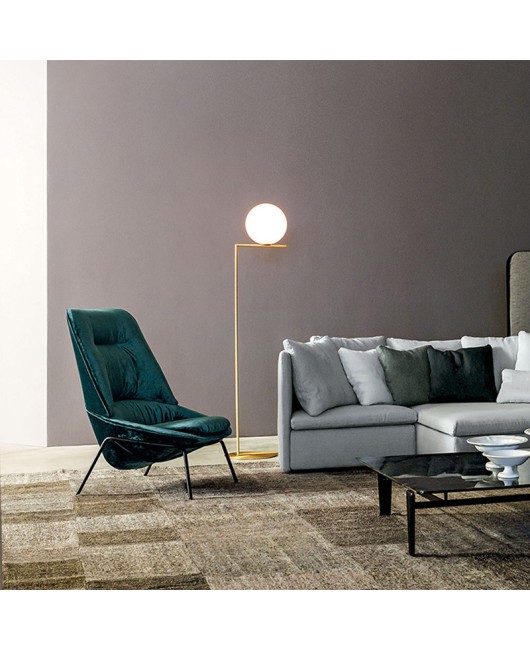 Manufacturer promotion for minimalist Nordic post-modern floor lamps in living rooms, glass spherical bedroom and study floor lamps