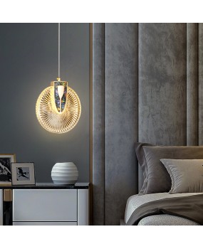 Bedhead pendant light, modern and minimalist Nordic internet celebrity long line, minimalist and luxurious, living room background wall atmosphere, bedroom small pendant light