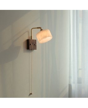 Cloud stone wall lamp, bedside lamp, bedroom creative, black walnut living room, characteristic staircase, hallway wall lamp, pull rope switch