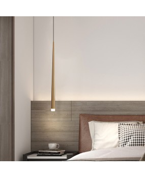 Nordic pendant light, bedroom bedside lamp, minimalist creative personalized strip light, minimalist modern restaurant bar counter single head pendant light
