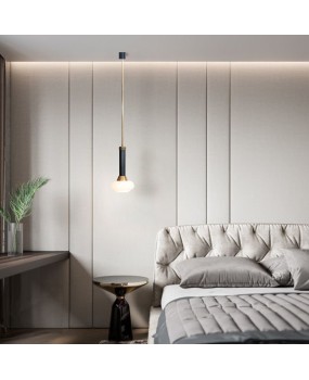Postmodern creative glass bedside pendant light, simple bar counter designer, personalized dining room living room pendant light