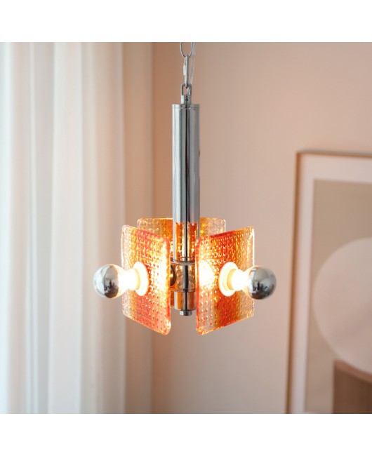 Bauhaus chrome silver bedroom headboard pendant lamp designer model room Yang table lamp minimalist restaurant bar counter pendant lamp