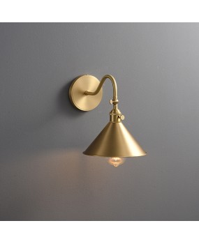 American retro brass wall lamp, modern Nordic Japanese bedside wall lamp, minimalist bathroom mirror, headlight
