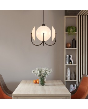 Postmodern light luxury chandelier, restaurant bar counter, all copper lighting fixtures, personalized, simple and creative bedroom light luxury lighting, internet celebrity