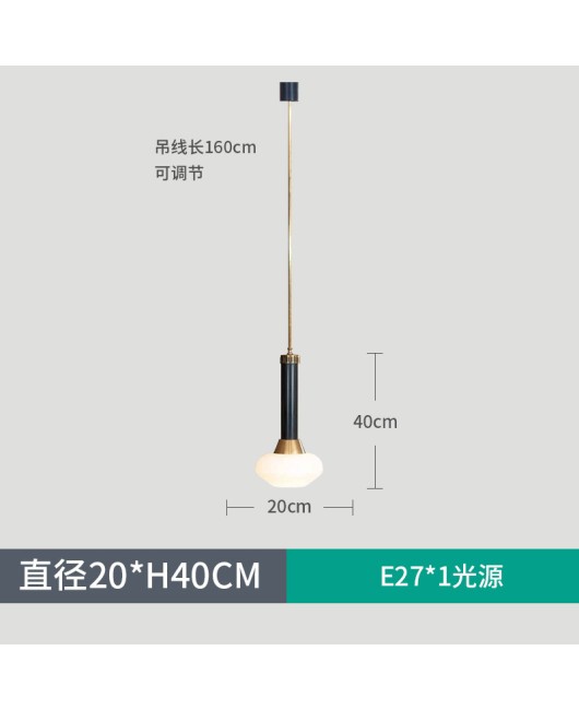 Postmodern creative glass bedside pendant light, simple bar counter designer, personalized dining room living room pendant light