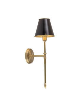 American wall lamp, simple retro all copper lamp, postmodern living room background wall, black creative lamp, bedroom bedside lamp
