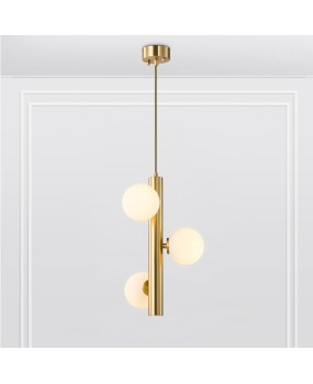 Nordic minimalist postmodern dining room bedroom bedside lamp creative personality glass spherical lampshade magic bean pendant light