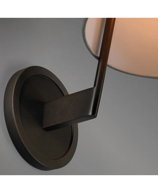 American retro, light luxury, new Chinese style all copper fabric living room, bathroom, bedroom, bedside, simple, creative, personalized wall lamp