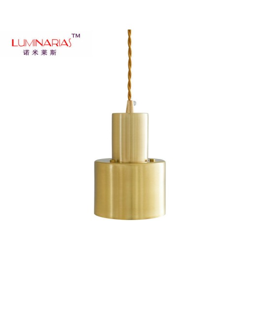 Brass cross pendant light, Danish Nordic minimalist office pendant light, bedroom headboard full copper lighting fixture