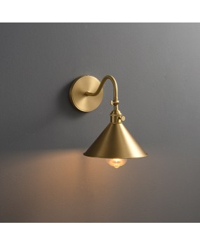 American retro brass wall lamp, modern Nordic Japanese bedside wall lamp, minimalist bathroom mirror, headlight