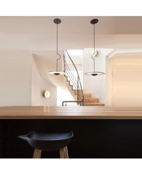 Nordic postmodern restaurant chandelier designer, creative personality, living room and study, fashionable and simple, internet famous flying saucer chandelier