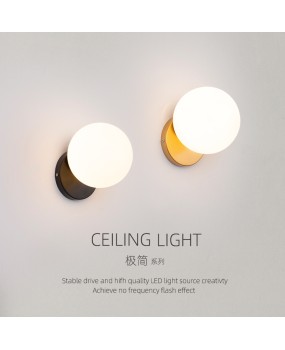 Bedroom wall lamp, Nordic living room background wall lamp, simple, modern, personalized and creative hotel hallway lamp, bedside lamp