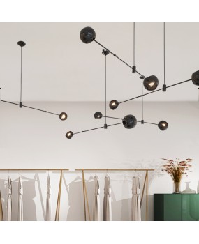 Postmodern geometric minimalism creative multi head living room chandelier art restaurant bedroom study designer chandelier