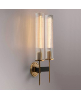 Full copper light luxury wall lamp, postmodern light luxury living room, study, bedroom, minimalist Nordic style room, villa copper wall lamp
