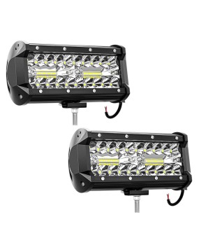 40LED car work light 7-inch LED strip 120W modified spotlight off-road vehicle roof light driving light